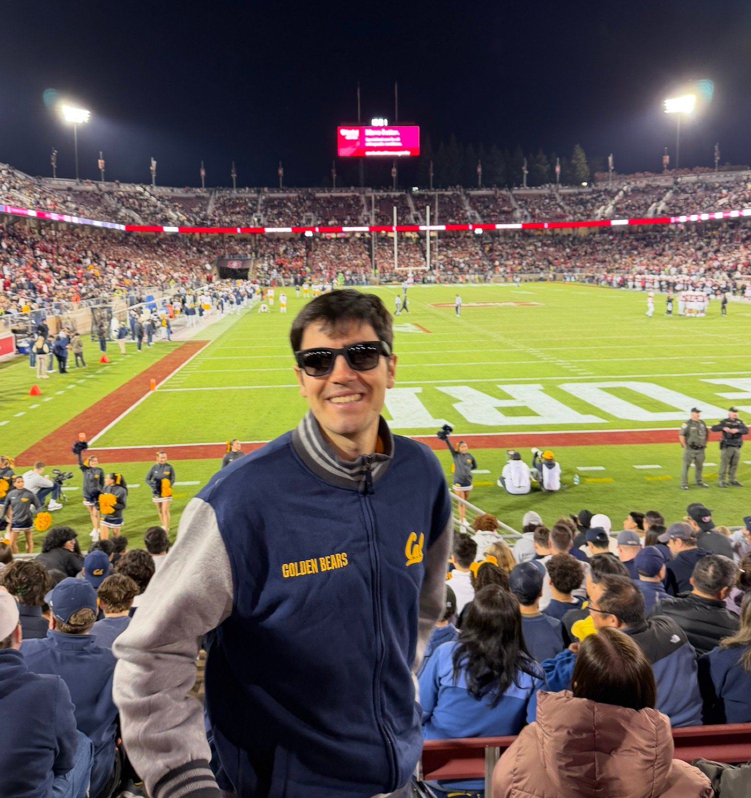 Riccardo at the Big Game, Stanford Stadium